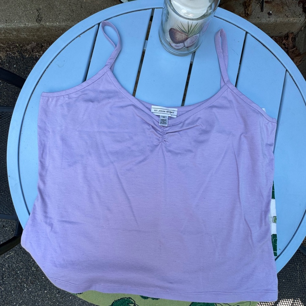 St. John Sport Lavender crop tank top